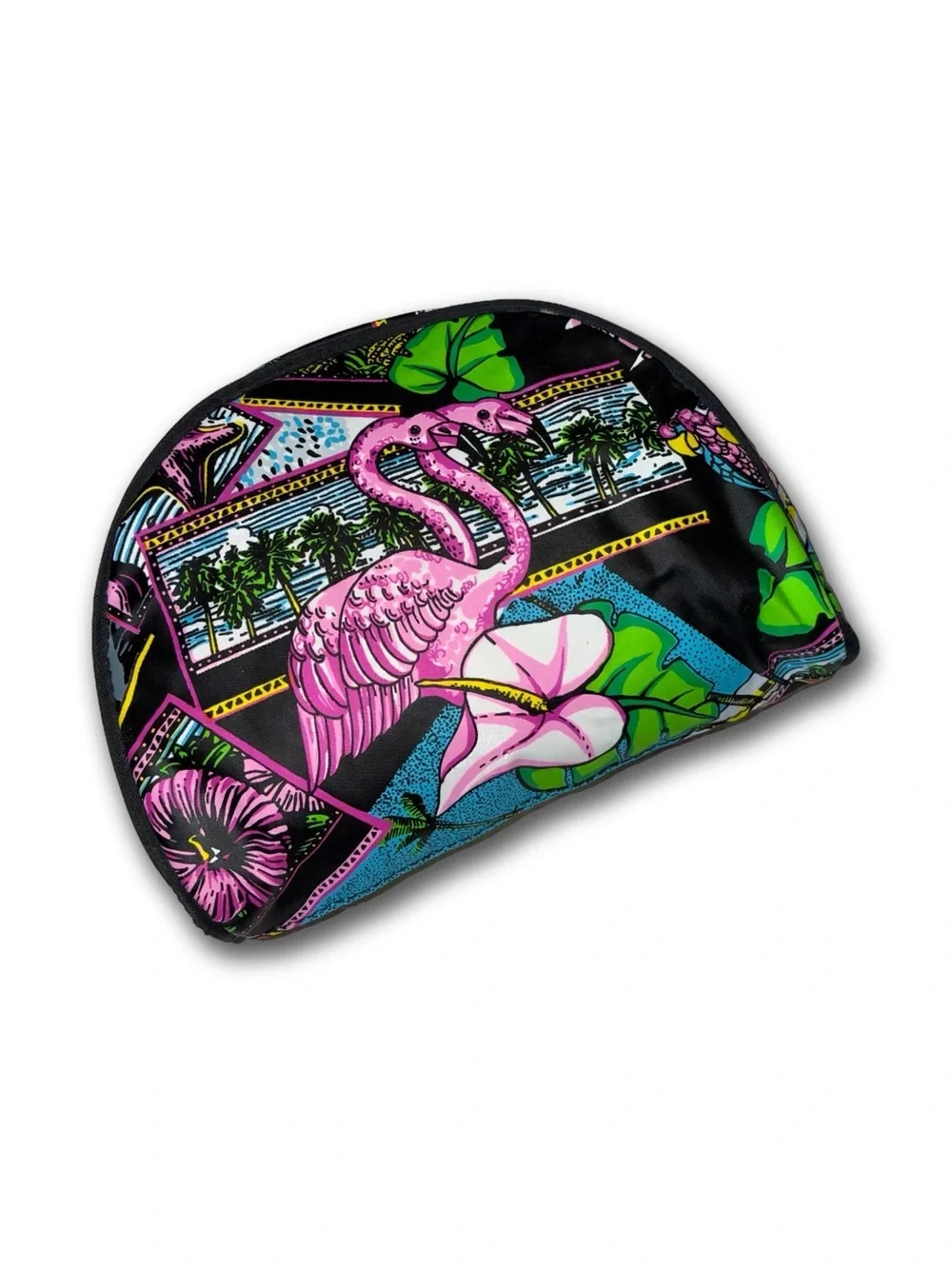 Vintage Caboodles Neon Flamingo Pouch 6x7 Nylon Tropical 80s 90s RN87429